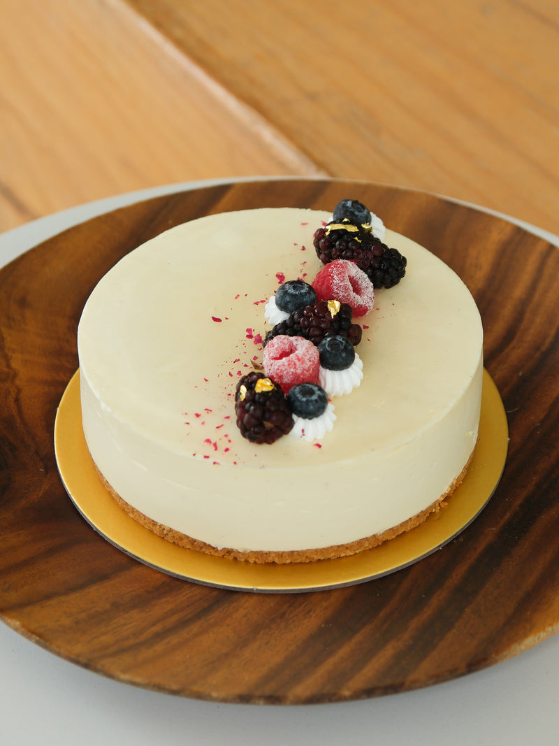 Eggless Non-Bake Honey Lemon cheesecake